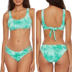 NEW Becca Crystal ribbed bikini set